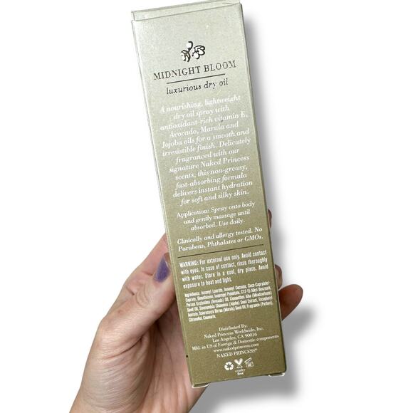 Naked Princess New Midnight Bloom Vanilla Musk Luxurious Dry Body Oil Spray - Picture 4 of 5